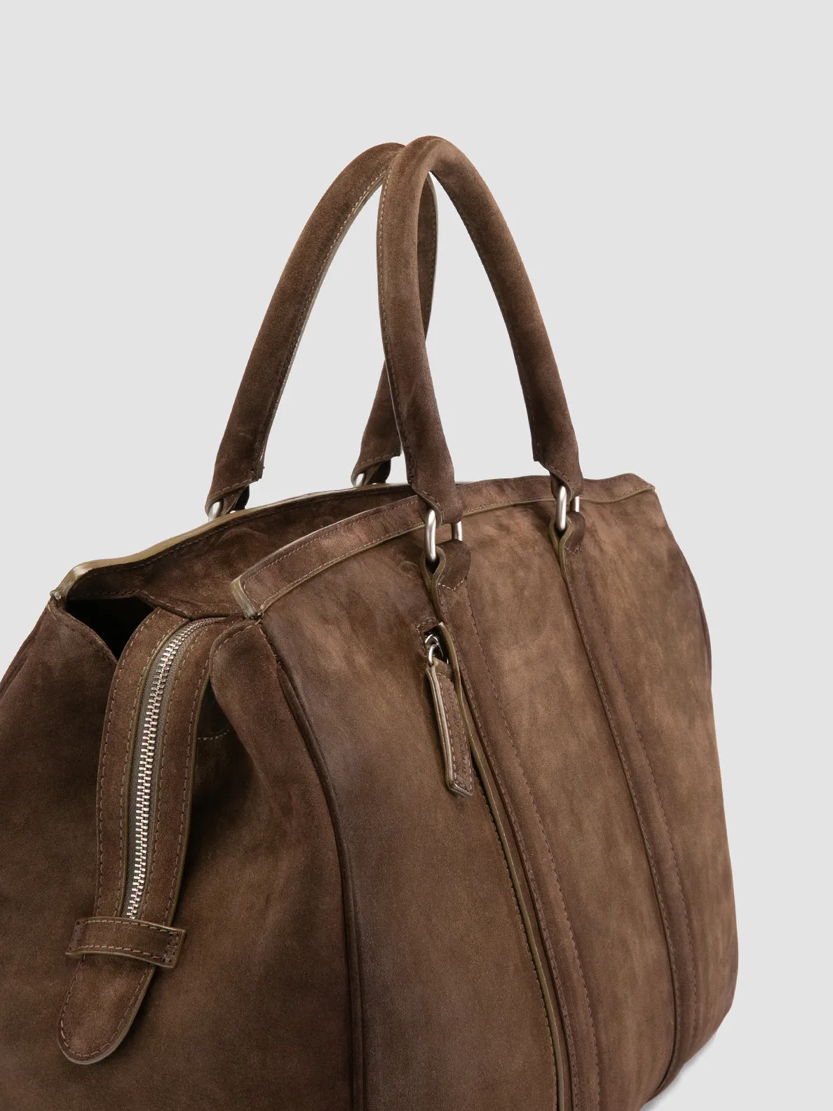 QUENTIN 009 - Light Brown Suede Bag