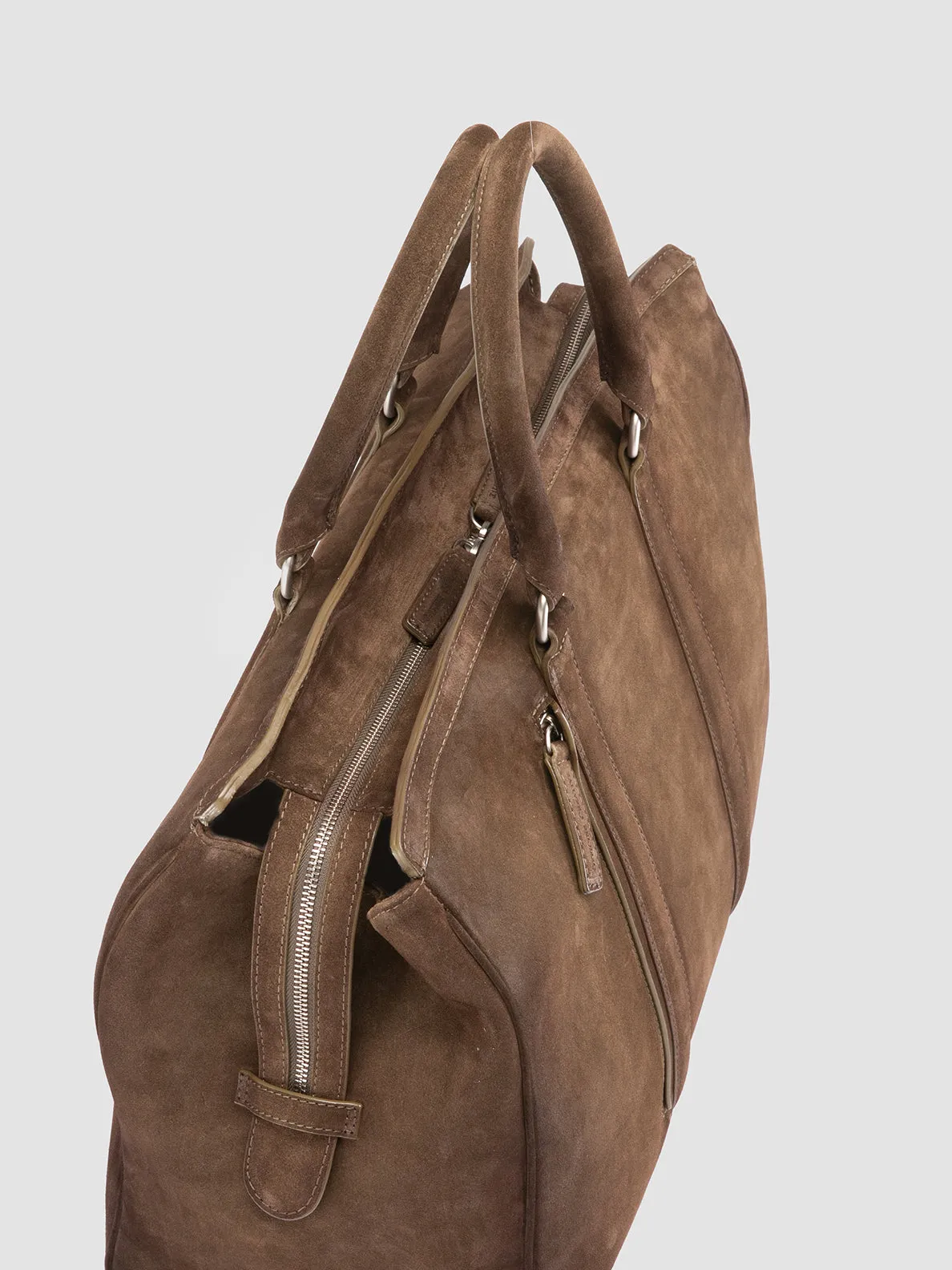 QUENTIN 009 - Light Brown Suede Bag