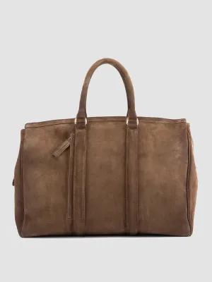 QUENTIN 009 - Light Brown Suede Bag