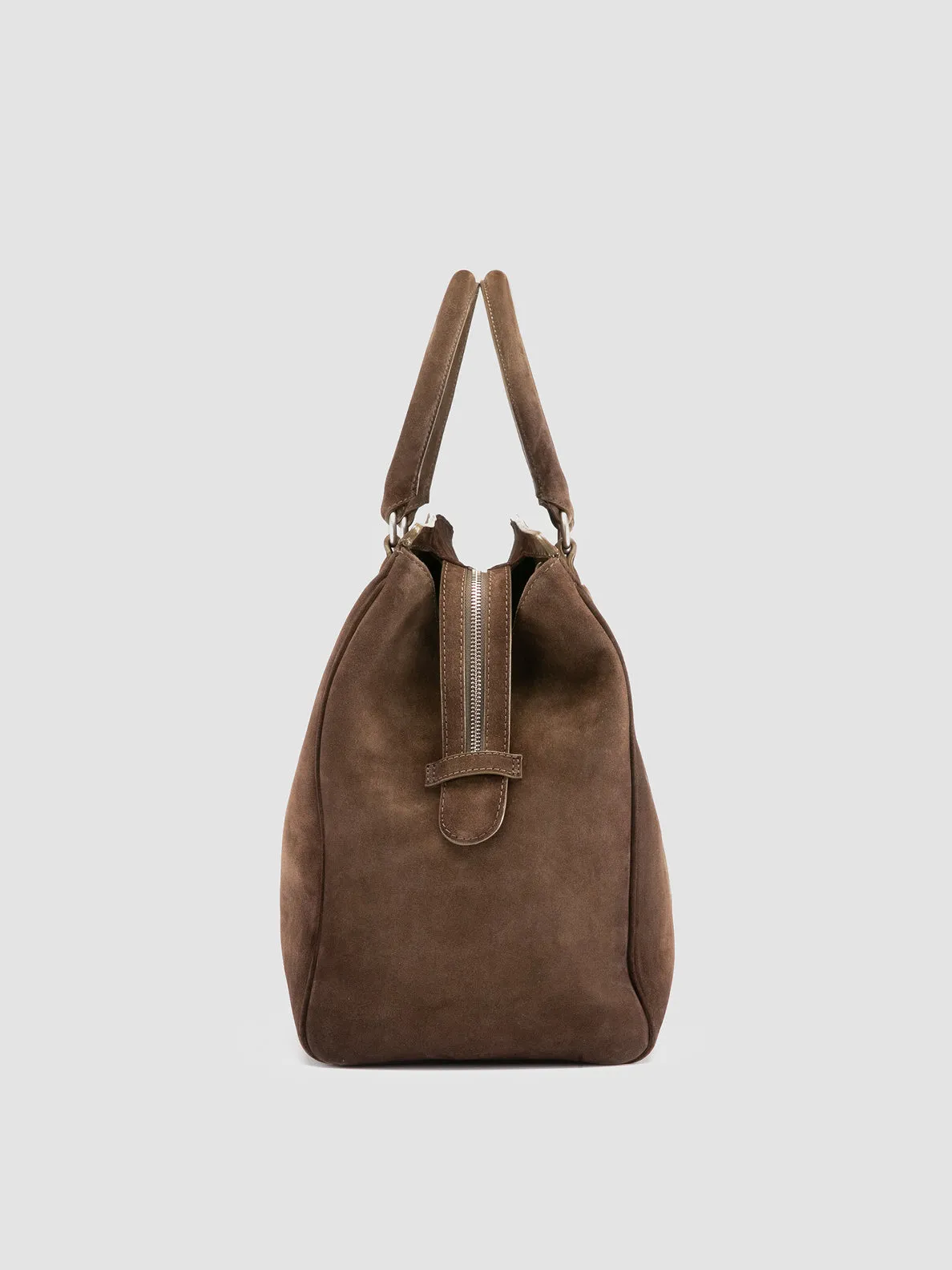 QUENTIN 009 - Light Brown Suede Bag