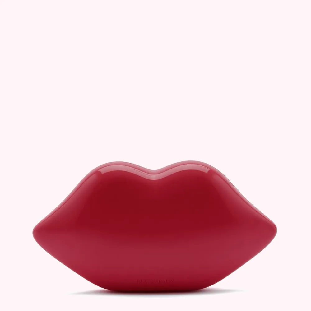 RASPBERRY LIPS MEDIUM CLUTCH BAG