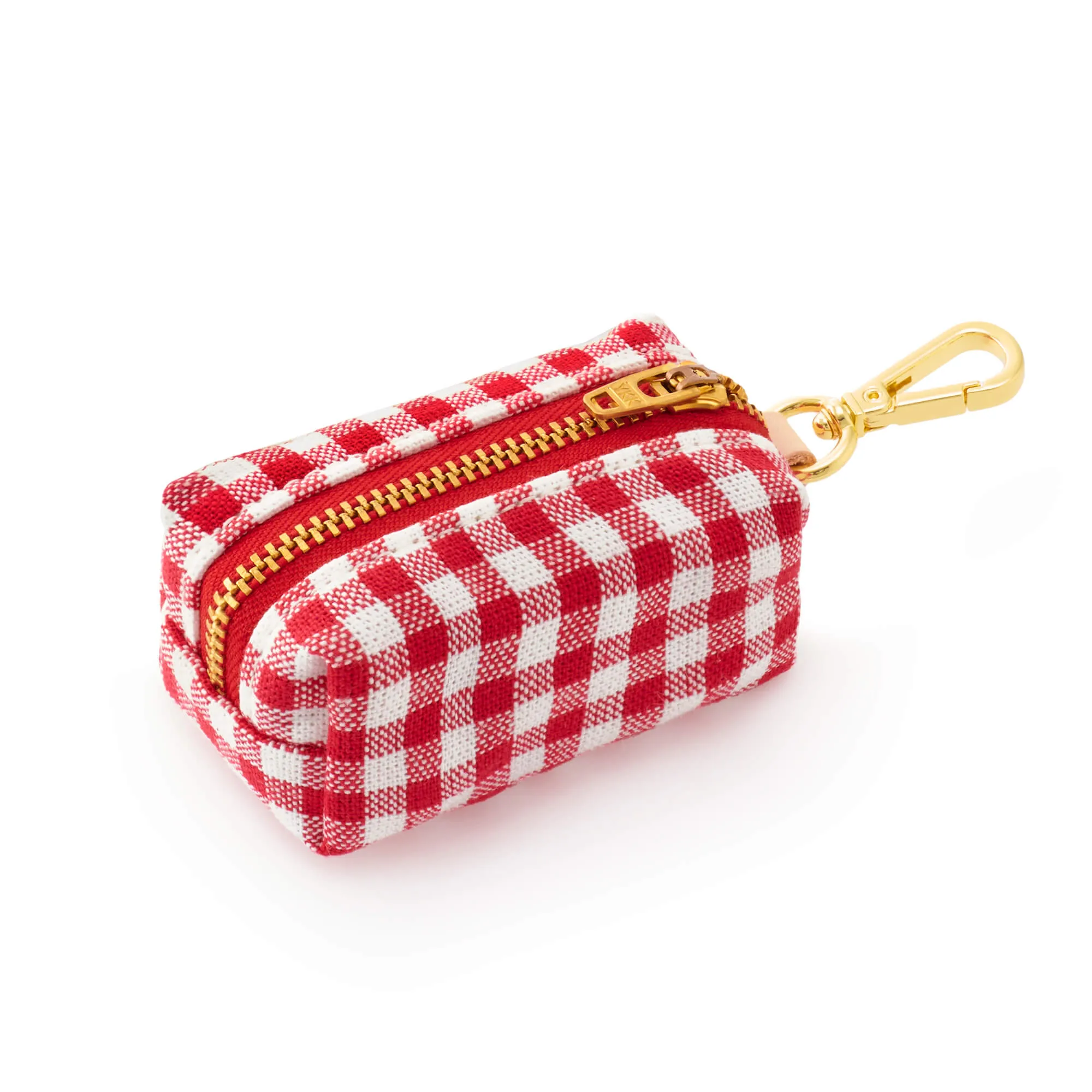 Red Gingham Waste Bag Dispenser