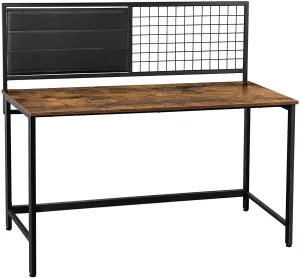 Rolanstar Computer Desk with Monitor Shelf, 47" Home Office Desk, Study Writing Desk, Sturdy Table, Workstation, Stable Metal Frame, Black