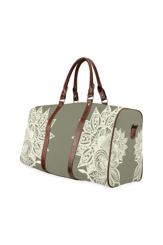 Sage Mandala Waterproof Travel Bag/Large (Model 1639)