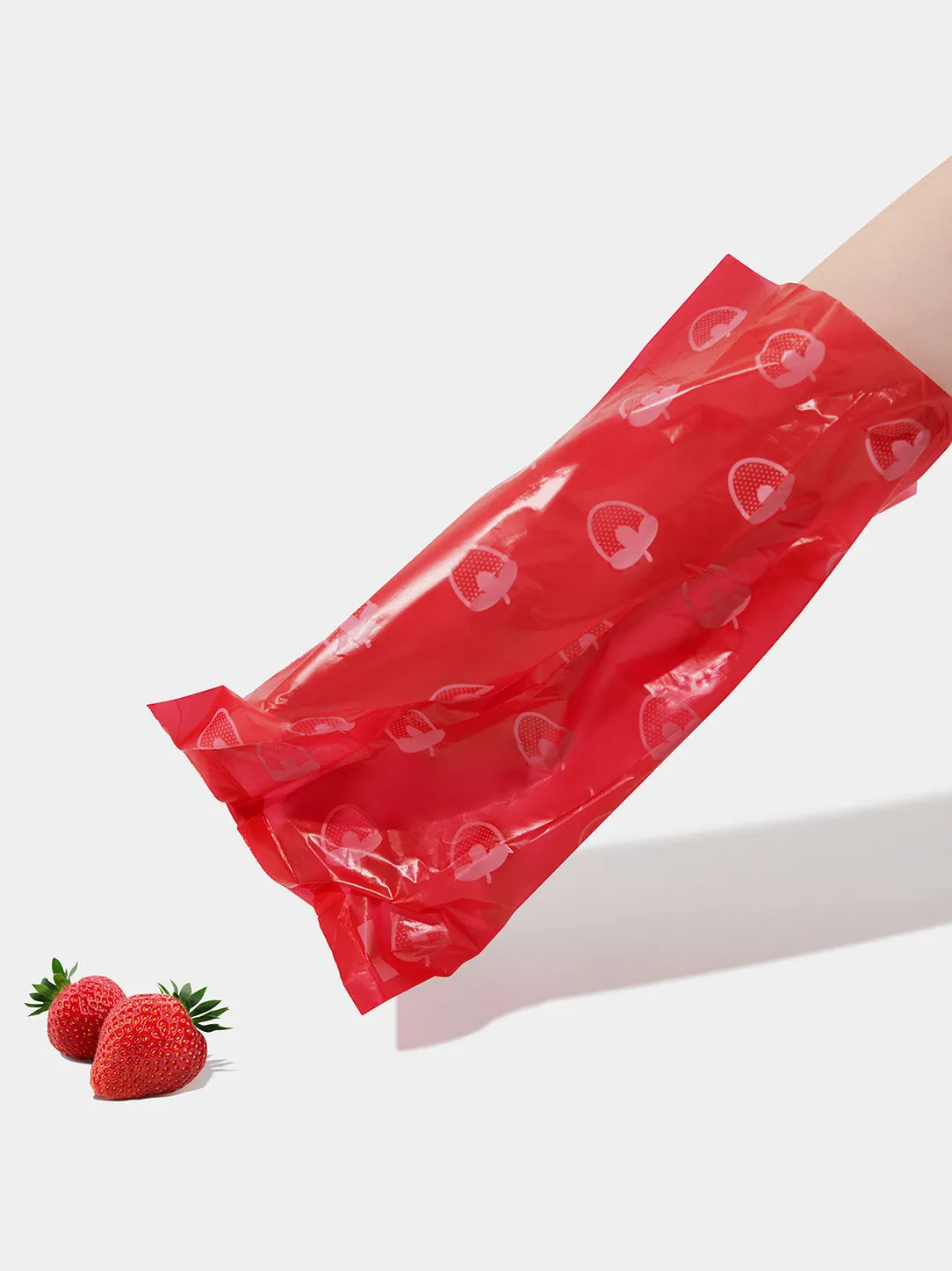 Strawberry Pet Poop Bags & Dispenser (1 Dispenser   1 Roll)