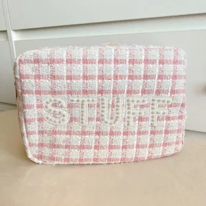 STUFF XL Pink Plaid Bag