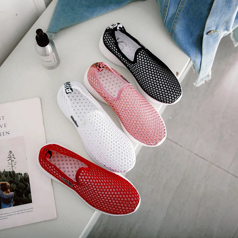 Summer Breathable Hollow Mesh Slip-On Casual shoes