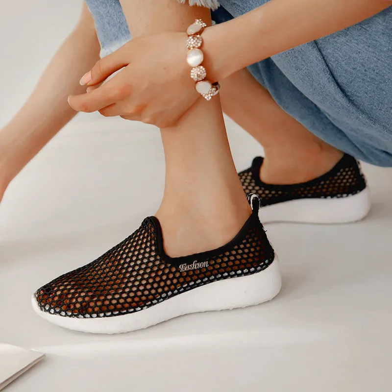 Summer Breathable Hollow Mesh Slip-On Casual shoes