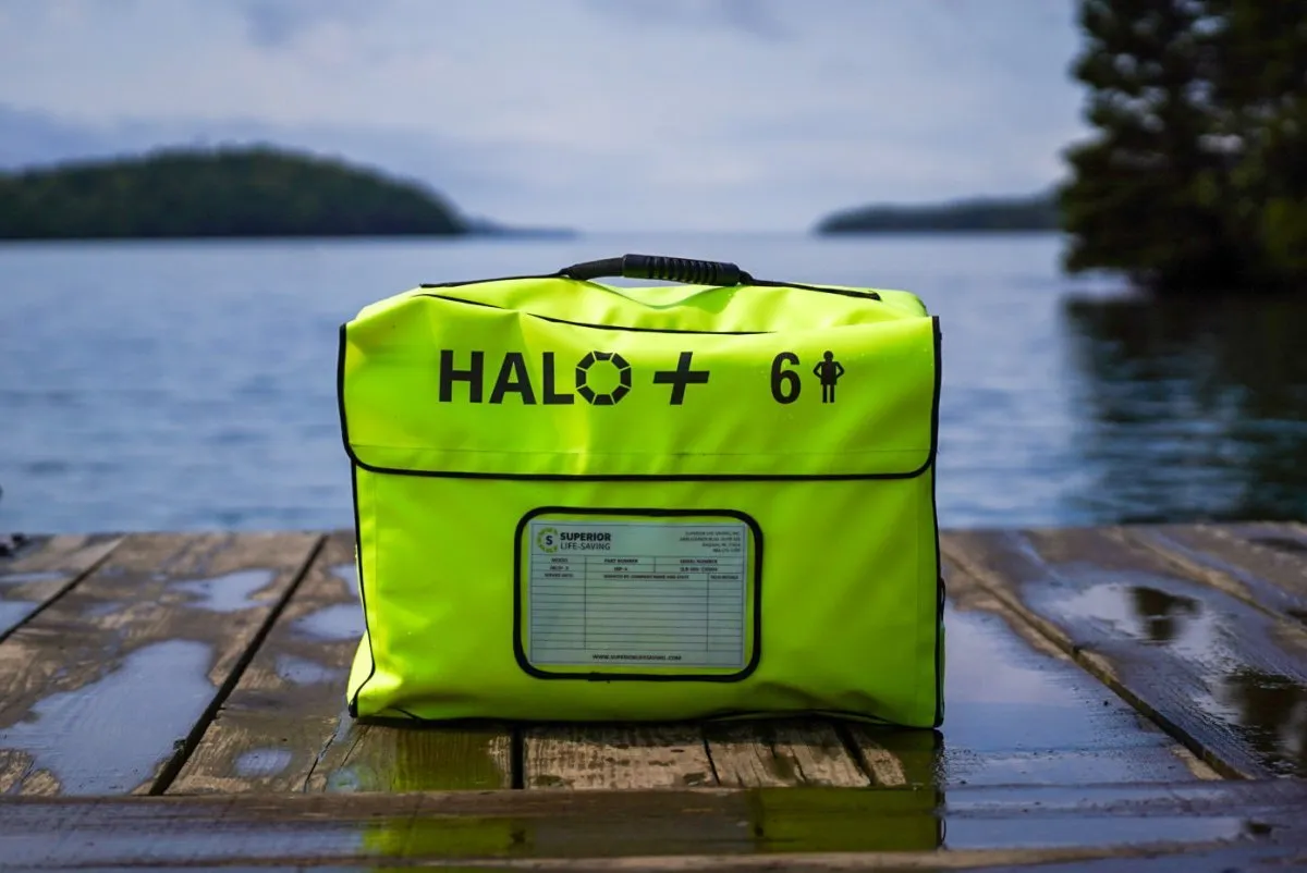 Superior HALO   Compact With Canopy Recreational Life Raft, 2-8 person