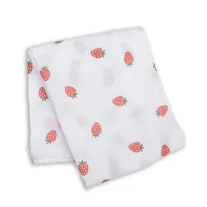 Swaddle Blanket Multipurpose Muslin - Strawberries