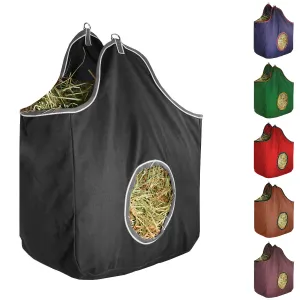 Tahoe Tack Pair of 2 Extra Wide 19" x 12" x 20" Canvas Hay Bags for Horses and Livestock Fits 3-4 Large Flakes of Hay