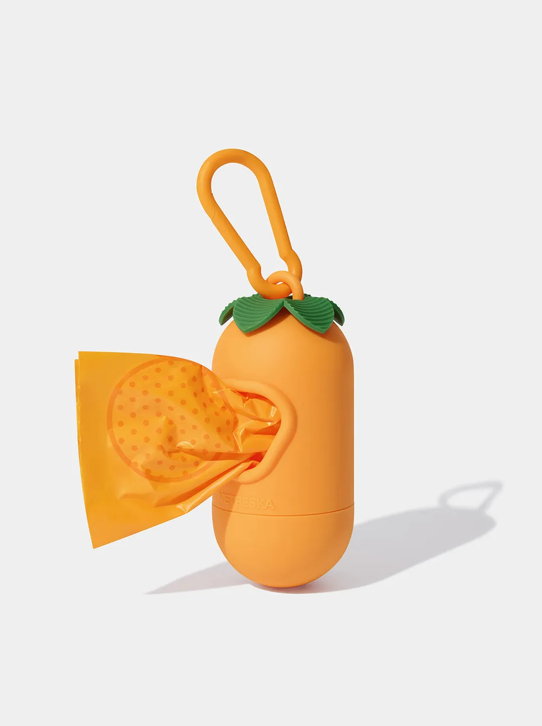 Tangerine Pet Poop Bags & Dispenser (1 Dispenser   1 Roll)