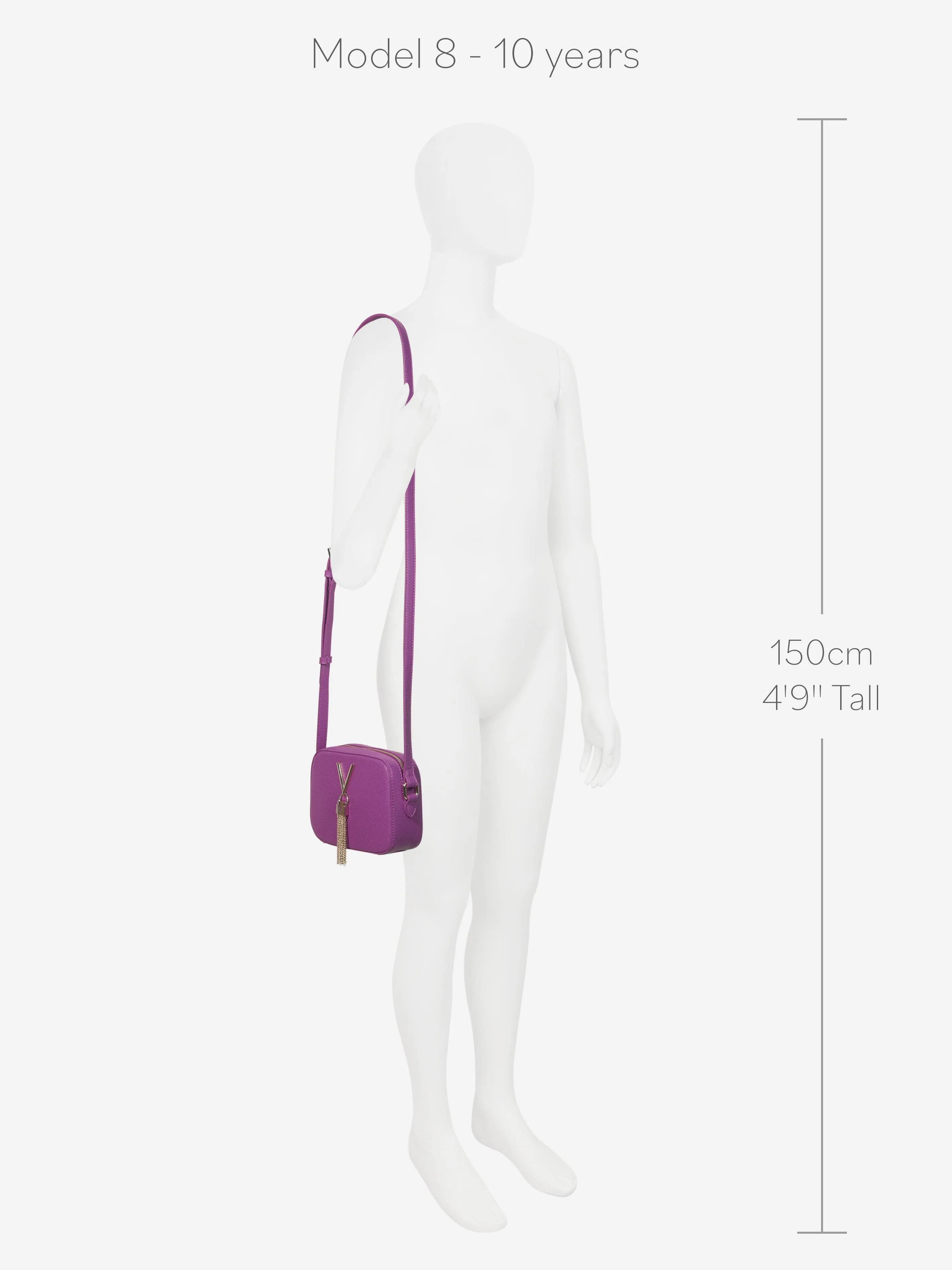 Valentino Girls Divina Crossbody Bag in Purple (W: 6cm)