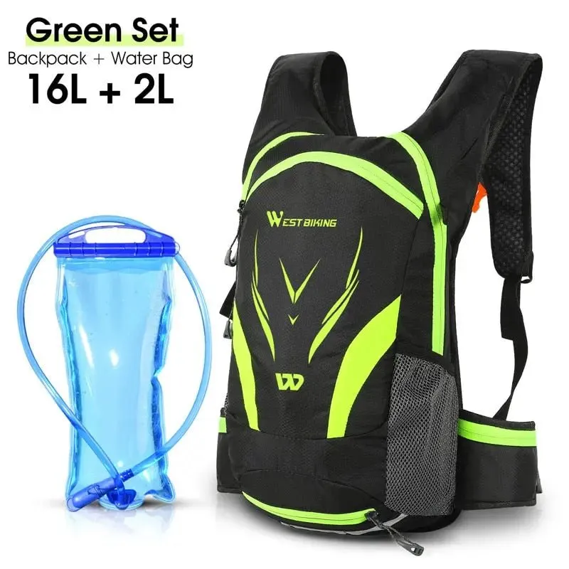 WEST BIKING Bike Bags Portable Waterproof Backpack 10L Cycling Water Bag Outdoor Sport Climbing Hiking Pouch Hydration Backpack