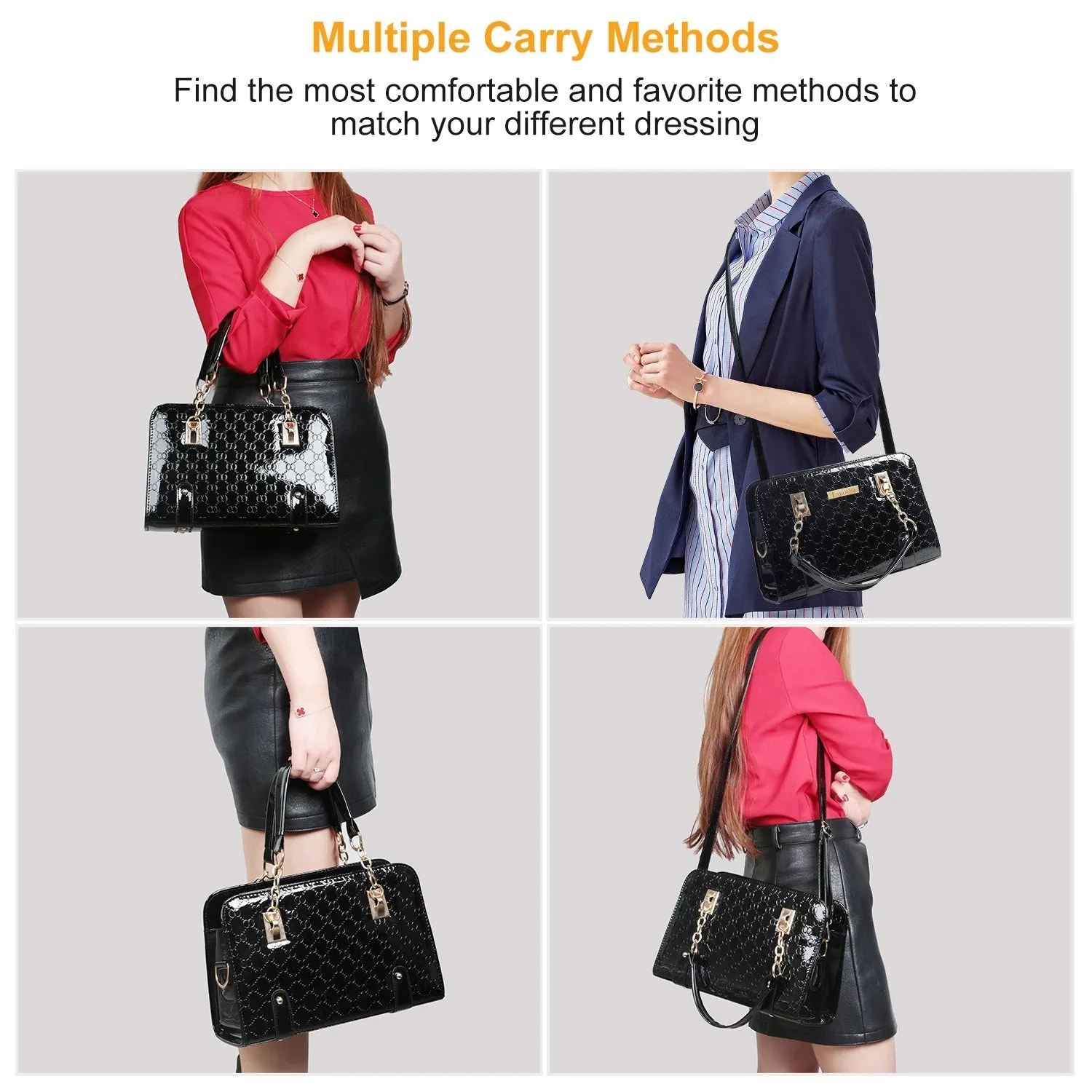 Women's Fashion Leather Handbag Lady Purses Tote Bags Shoulder Satchel Crossbody Bags