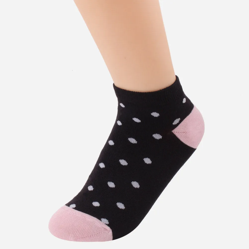 Women's "LINDA" Dotted Cotton Socks