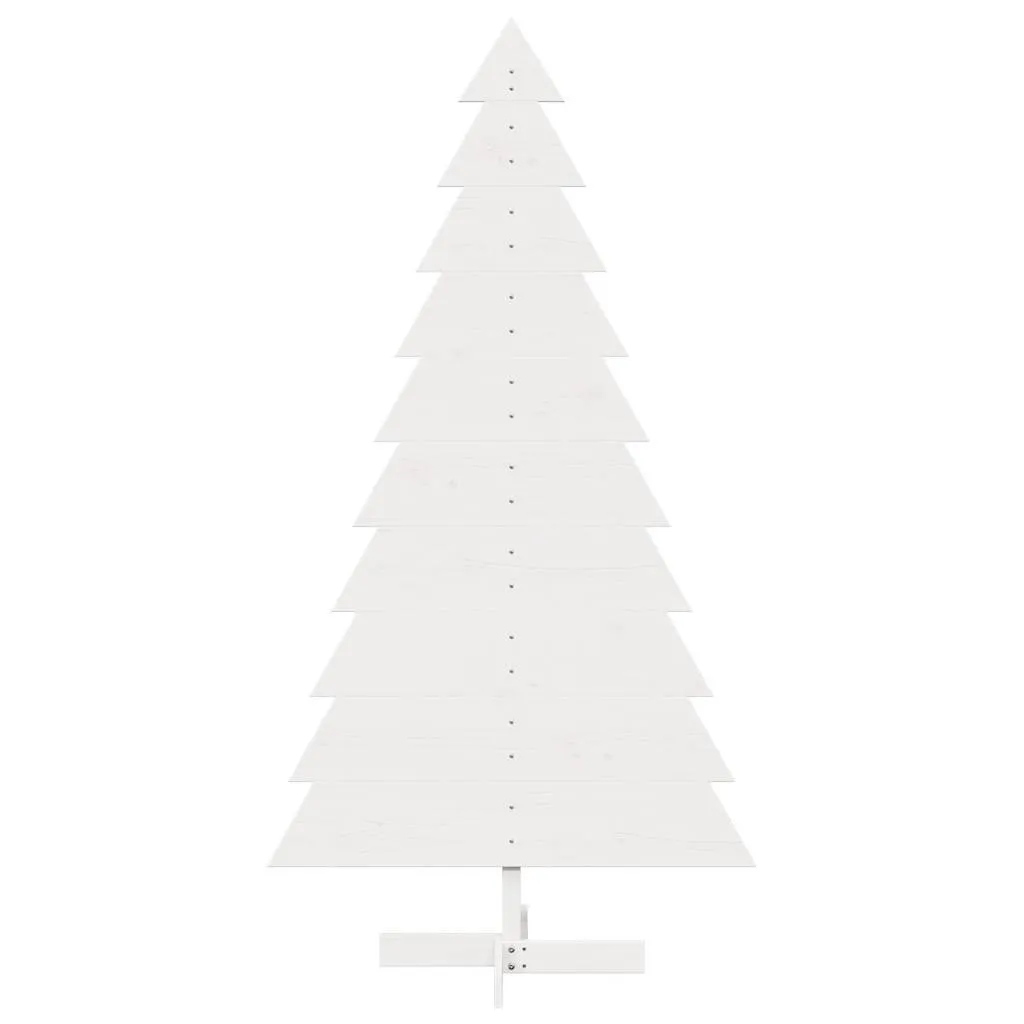 Wooden Christmas Tree for Decoration White 180 cm Solid Wood Pine