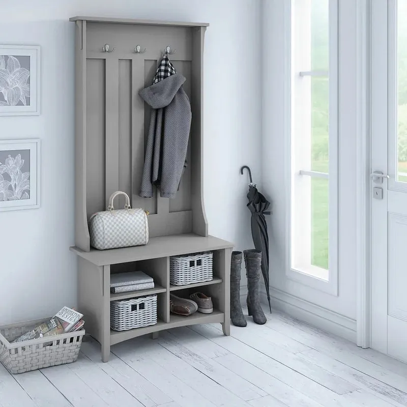 Wooden Entryway Storage Salina Hall Tree Keep your shoes, bags, hats, and more corralled while lending a touch