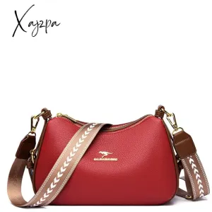 Xajzpa - Famous Brand Shoulder Bag High Quality Leather Crossbody Bags for Women Fashion Small Handbag Ladies Messenger Bags Designer