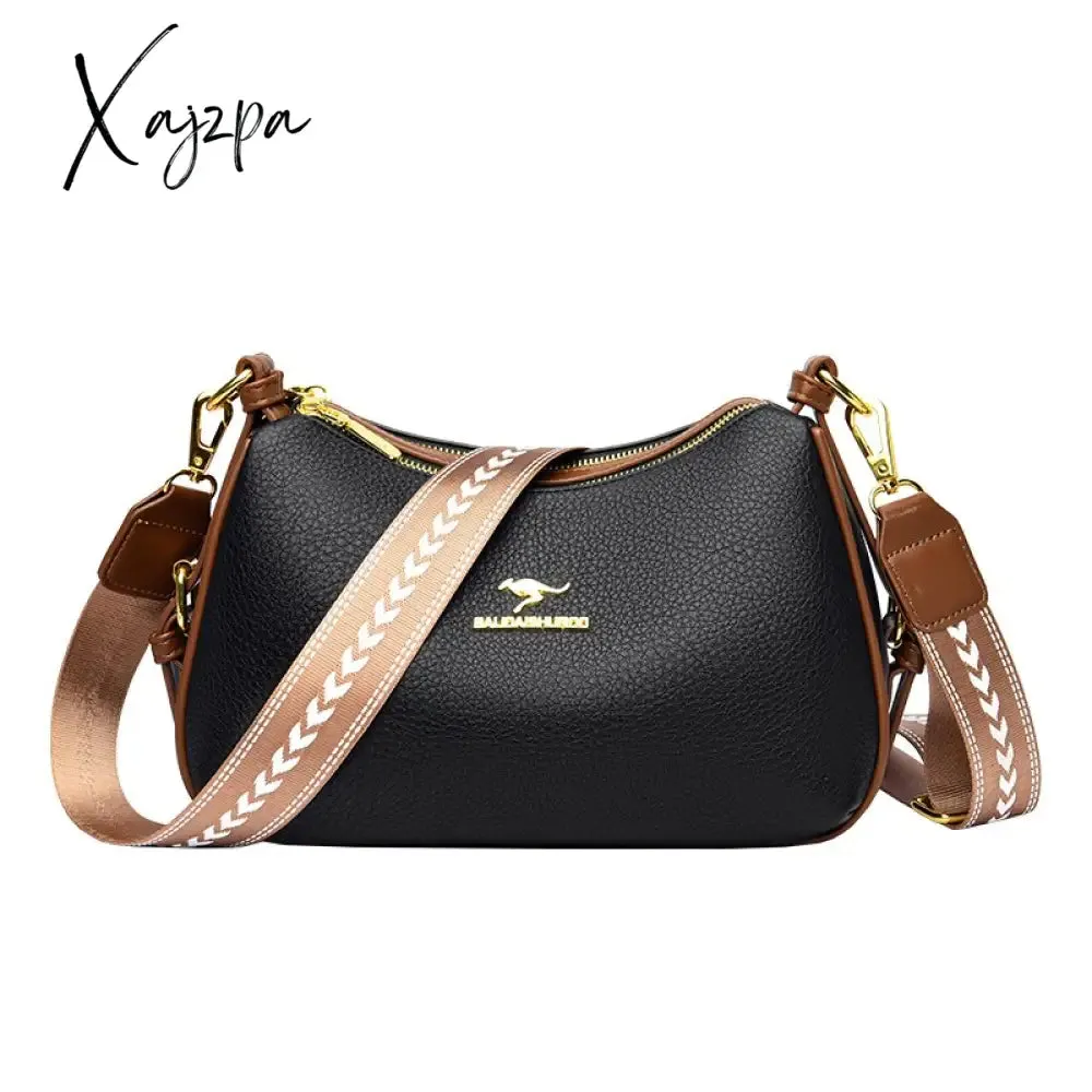 Xajzpa - Famous Brand Shoulder Bag High Quality Leather Crossbody Bags for Women Fashion Small Handbag Ladies Messenger Bags Designer