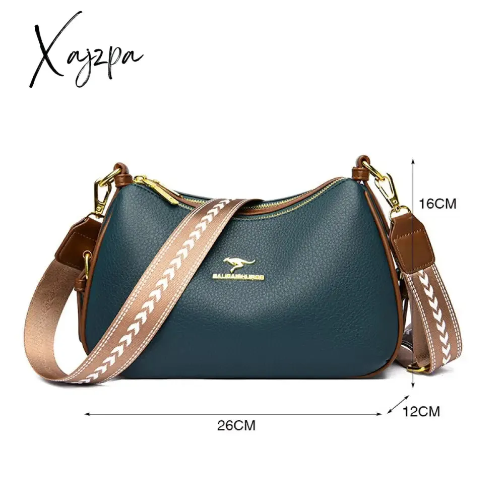 Xajzpa - Famous Brand Shoulder Bag High Quality Leather Crossbody Bags for Women Fashion Small Handbag Ladies Messenger Bags Designer