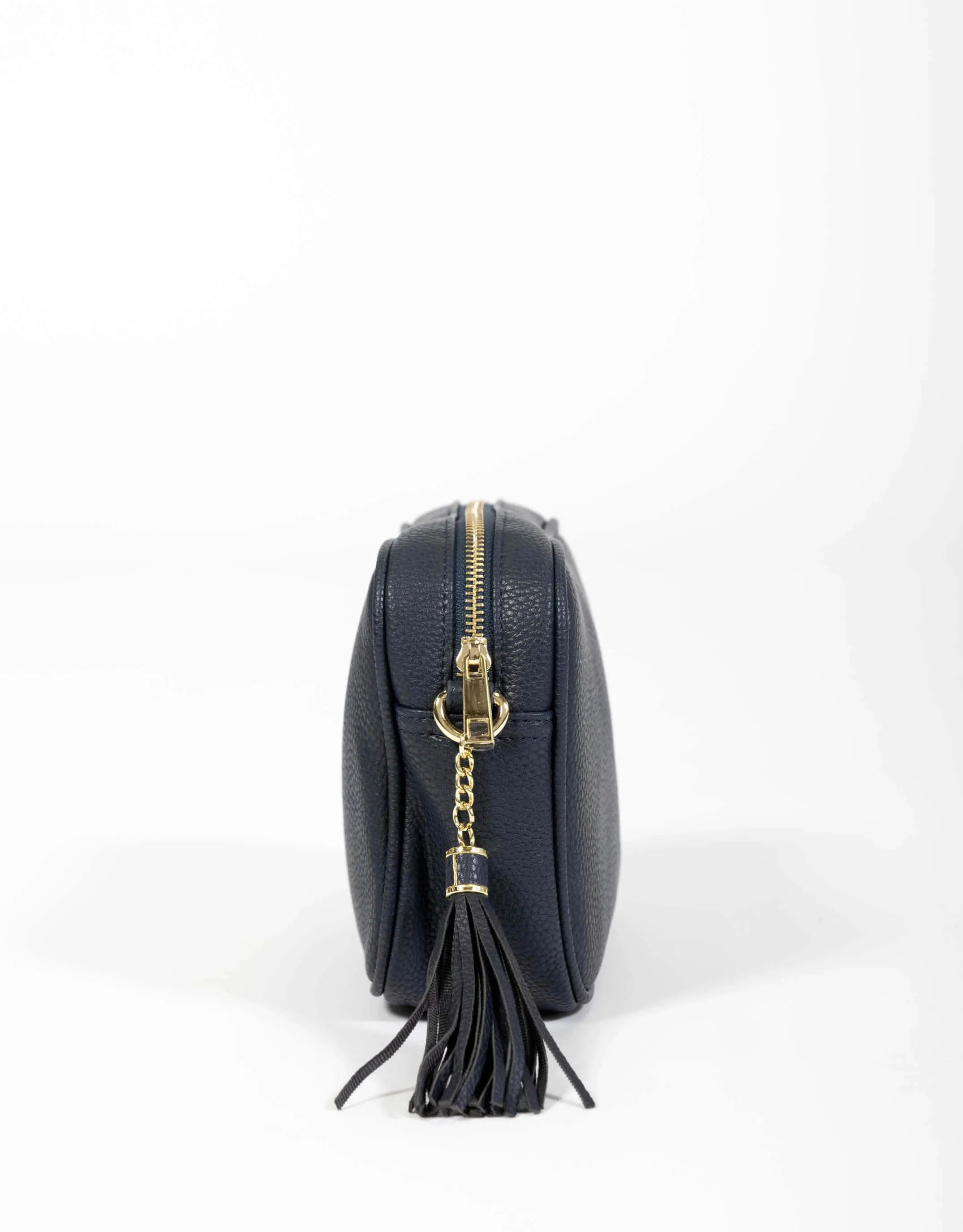 Zoe Crossbody Bag - Navy/Navy & Pink Stripe