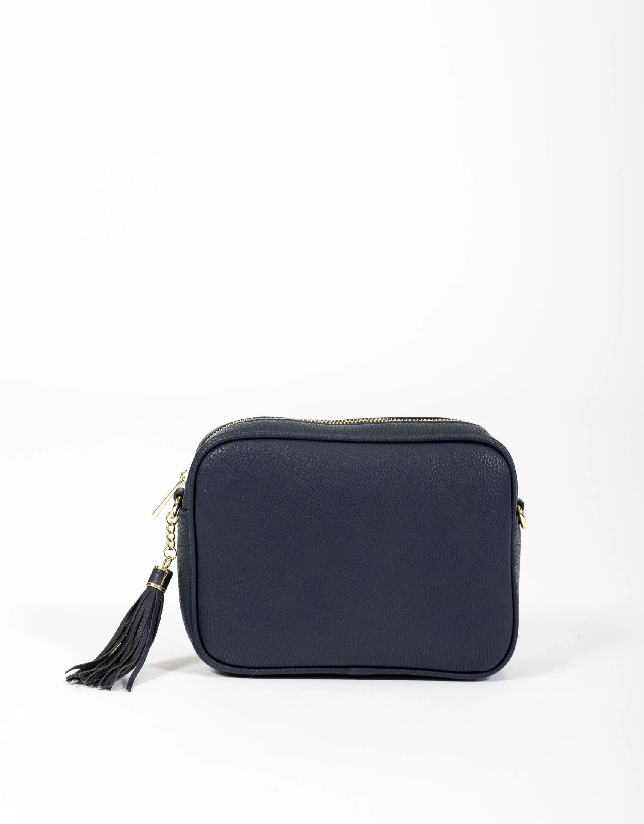 Zoe Crossbody Bag - Navy/Navy & Pink Stripe