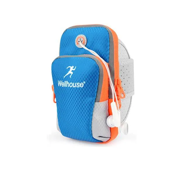 ZW2T Sports Armband Multi-functional Pockets Workout Arm Bag